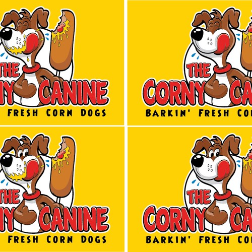 Create a logo for my corn dog business, The Corny Canine Logo design