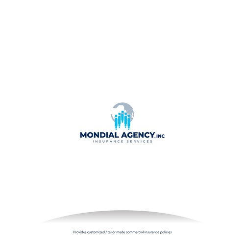 Looking for modern logo for Mondial Agency, Inc. Design by RestuSetya