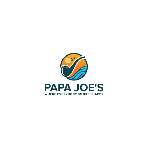 Papa Joe's – A new logo for retail store chain (smoke shops) Design by BALAKOSA std