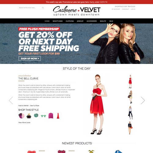 Main homepage banners for online fashion website for women ...