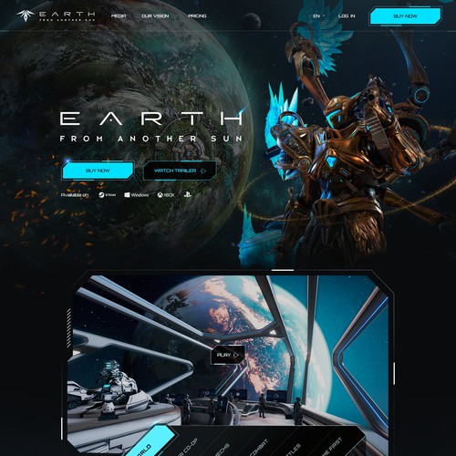 Design a cool website for a high-quality realistic Sci-Fi FPS game for PC/Consoles Design by FaTiH™