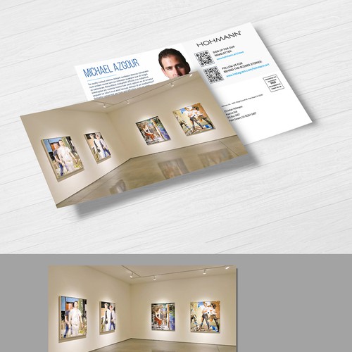 Artist postcard for contemporary art gallery Design by Krishna Arts