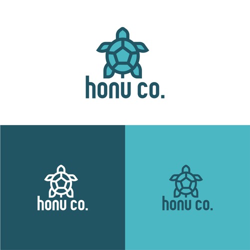 Turtle logo for Hawaiian Beach gear - Honu Co. Design by Van De Brewt