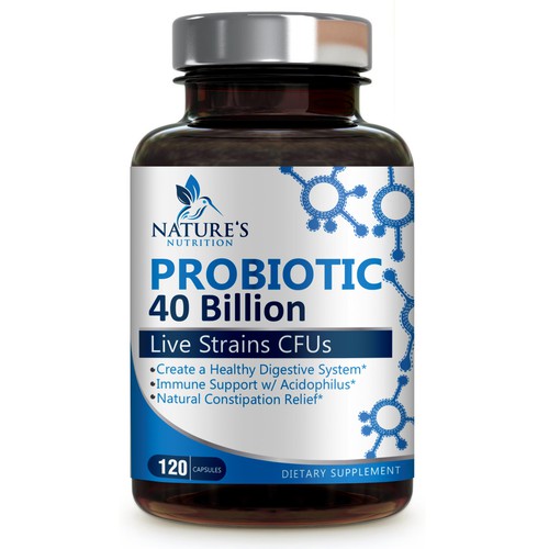 Nature's Nutrition Needs a "Beautiful Label" for our Probiotic Bottle. Design by agooshe