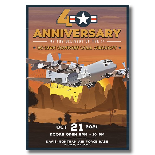 Air Force Flying Group 40th Anniversary Celebration Design by Frieta