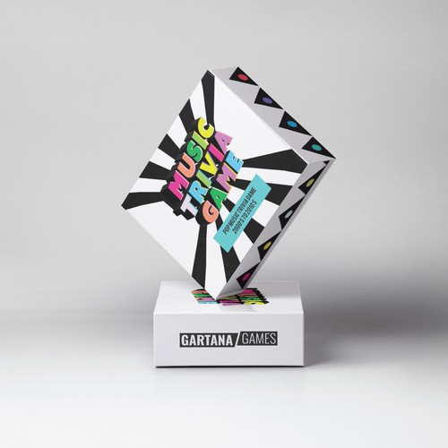Create a packaging design for a music trivia game Design by TikaDesign