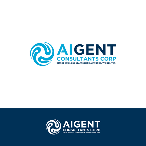 AI Agent Company: Appealing to small to medium sized businesses. Design by d'yusz