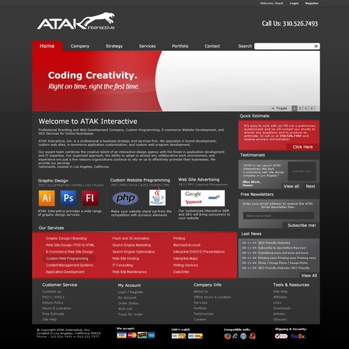Interactive Services Agency Web Redesign - Award Winner Wanted Design by Gediminas Bagdonas