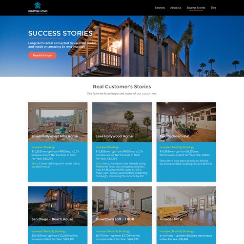 Success Stories page design Design by MANVI