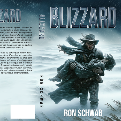 We need a dynamic book cover for our novel, "Blizzard"! Design by H-Izz Design