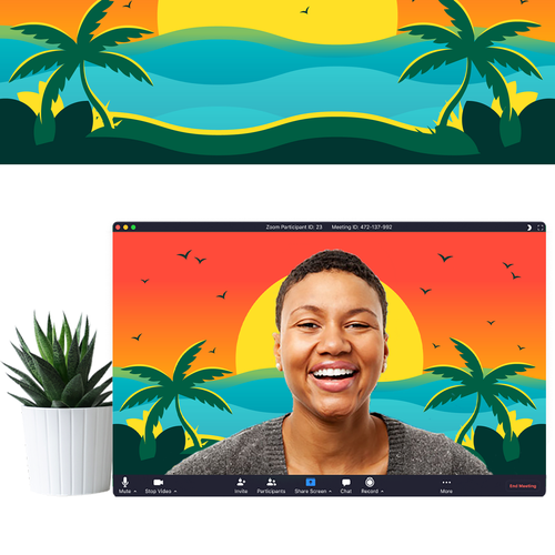 Community Contest | Illustrate your happy place as a virtual background (multiple winners!) Design by Digital Man ✅