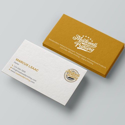 Business Card for a Custom Clothing/Product Business Design by Roni_