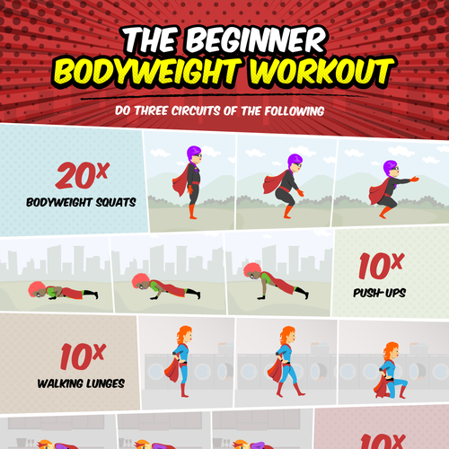 We need nerdy workout graphics for beginners Infographic