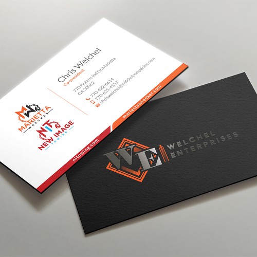 Powerful business card for large towing enterprise Design by kaylee CK