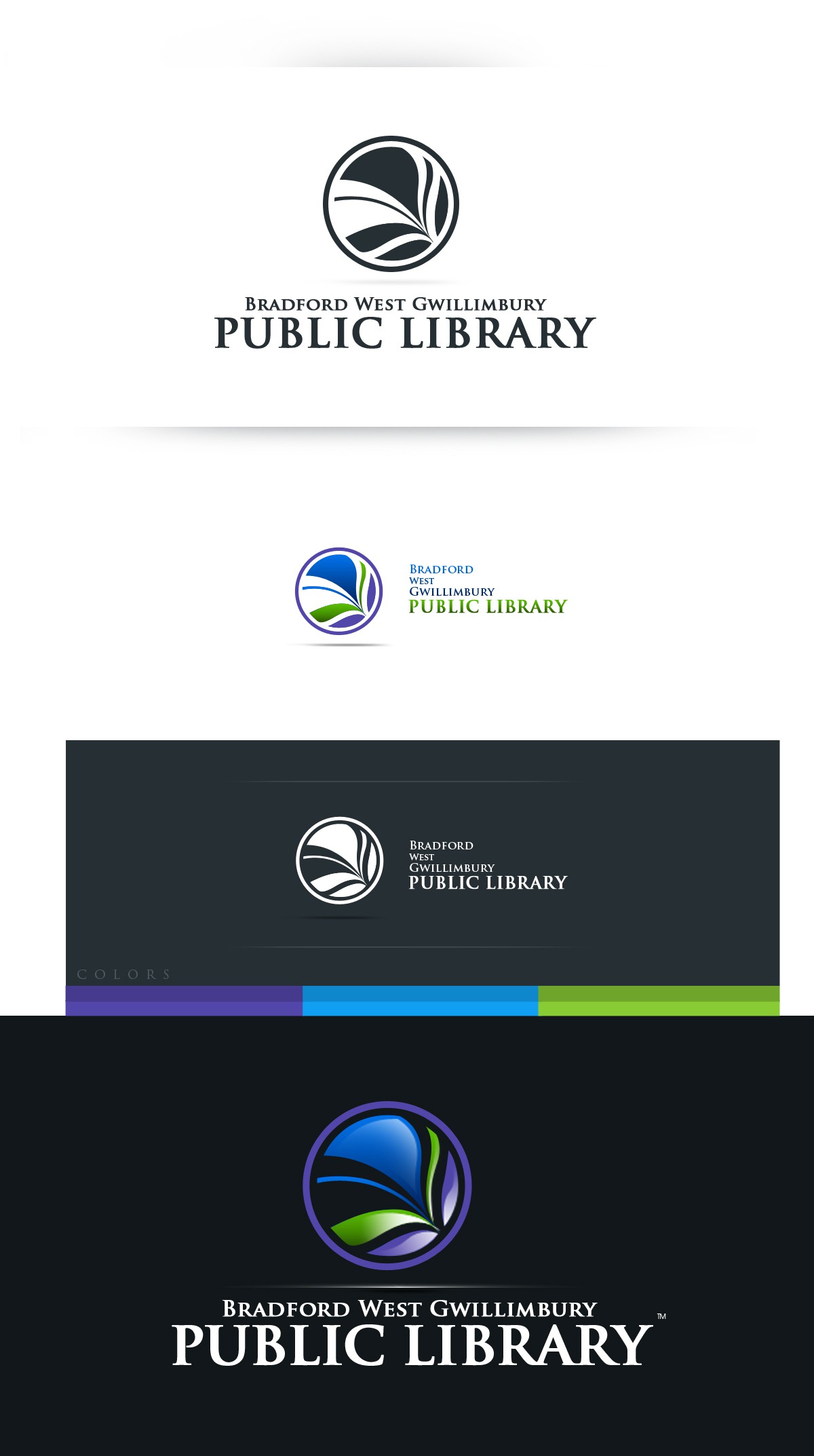 Public logo with the title 'Help Bradford West Gwillimbury Public Library with a new logo'