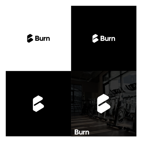 “Design a fierce, industrial-chic brand identity for a HIIT gym called BURN” Design by RowSheet