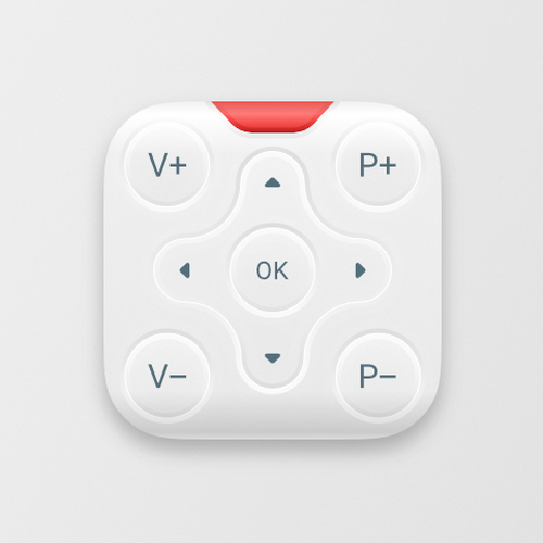 Remote control icon for iOS app Design by lks--