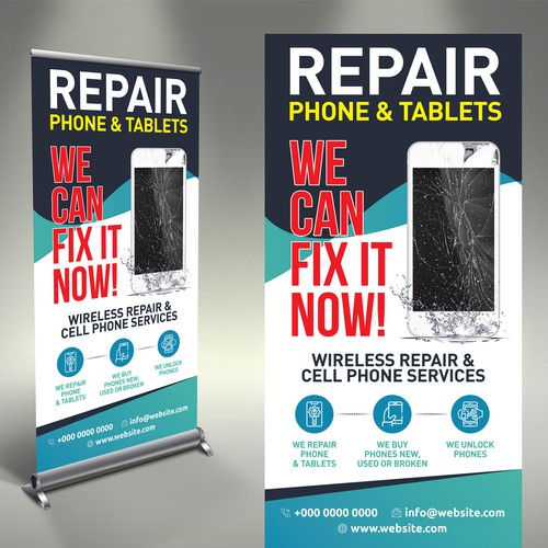 Phone Repair Poster デザイン by inventivao