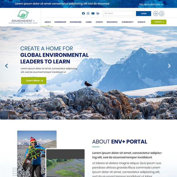 Website for Environment Plus