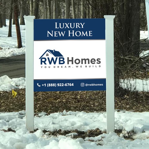 Signage for Luxury Home Builder Design by Saqi.KTS