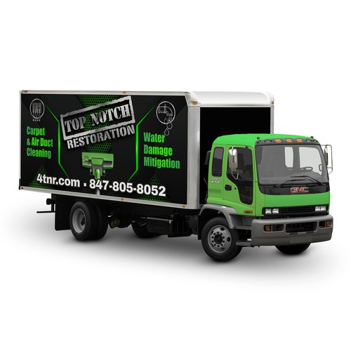 box truck wall 12x6ft to attract people to our service. Design by DSB Graphic Design