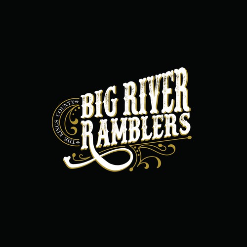 Fun old-school-country-band logo. Design by CatchCan Design