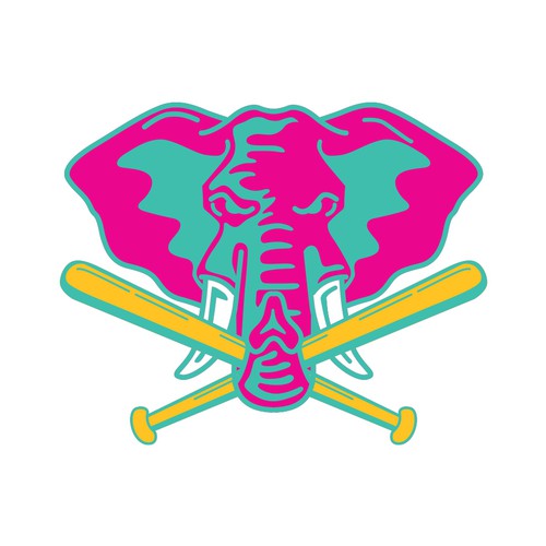 Travel Baseball Team Logo & Patch - Elephant Design by WiFiSign