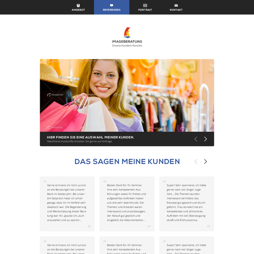 Proposta di design per un contest della categoria Design di sito web realizzata da projekt38