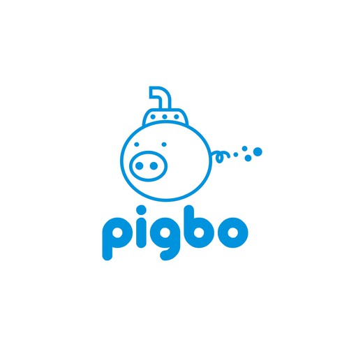 Design funny & minimal logo for 'pigbo' game studio with pig and sub-marine Réalisé par Warnaihari