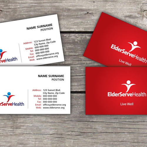 Design an easy to read business card for a Health Care Company Diseño de HiStudio