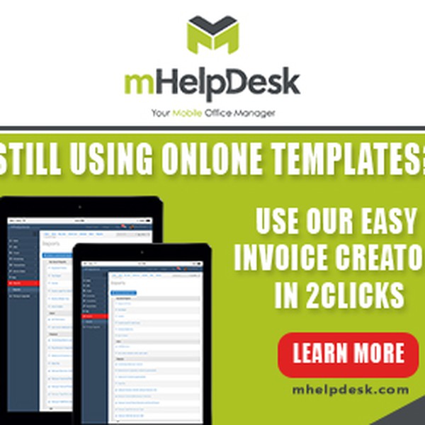 Create a slick banner ad for leading invoicing software!