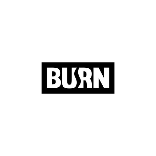“Design a fierce, industrial-chic brand identity for a HIIT gym called BURN” Design by Bouyghajden