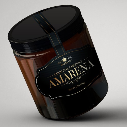 Label For Classy Cocktail Cherry Design by IleanaP