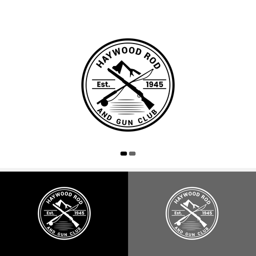 Designs Logo for Rod and Gun Club established in 1946 in Western NC