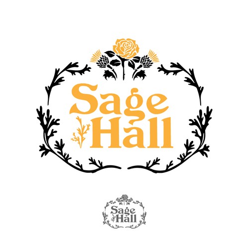 Sage Hall - Country Swing Dance & Wedding Venue Logo Design réalisé par BrainstormingDsg