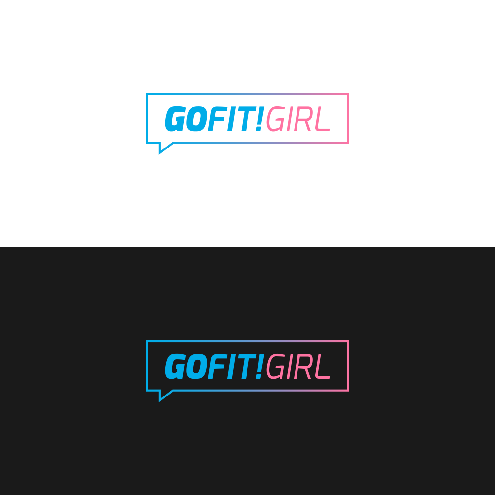 Girl logo with the title 'Logo Concept for fitness platform'