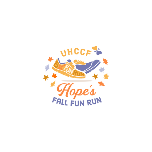 Fun logo for a Fall Themed 5K Run hosted by a charity Ontwerp door nuke.art