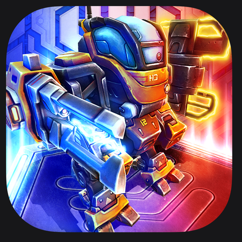 Mobile Robot Game Icon for Google/Apple stores Design by Joekirei