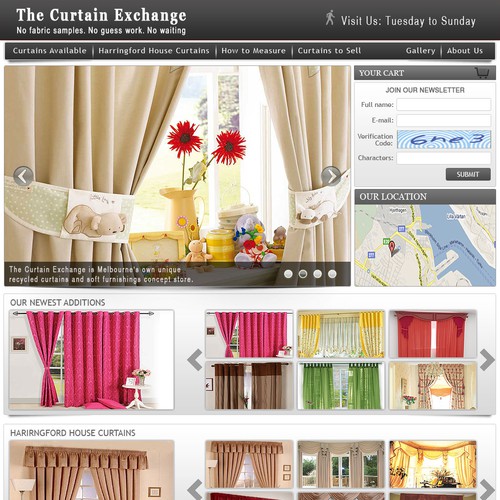 Website Design For The Curtain Exchange, The Curtain Exchange