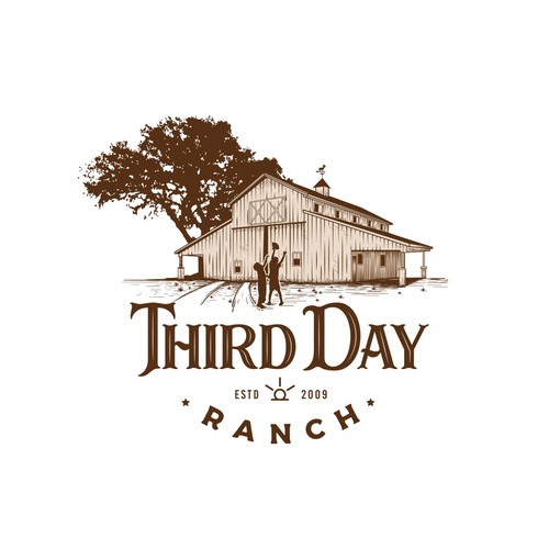 Capture essence of Texas ranch experience in new Third Day Ranch logo Design von haganhuga