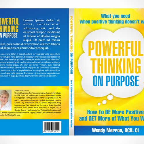 Book Title: Powerful Thinking on Purpose. Be Creative! Design Wendy Merron's upcoming bestselling book! Design by malih