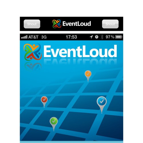 EventLoud iPhone App Logo+Splash Screen Design Ontwerp door KNRGN