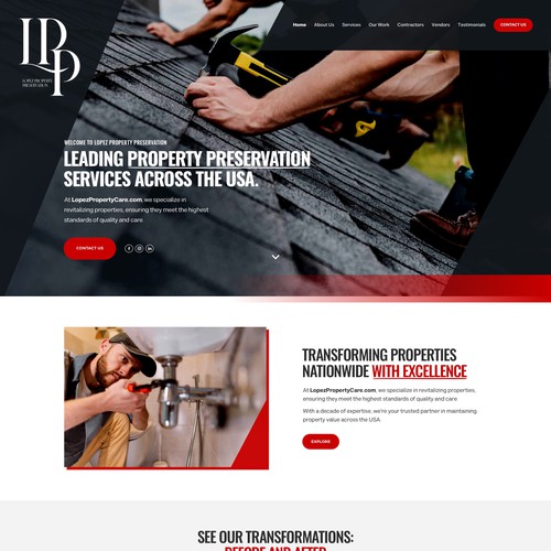 Design a Modern Property Preservation Website Company Design by keilaMaria