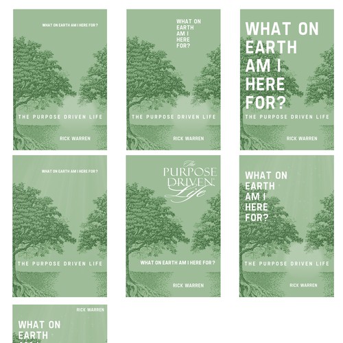 Book cover redesign for "What on Earth Am I Here For? The Purpose Driven Life" by Rick Warren Design by Dustin Gimbel