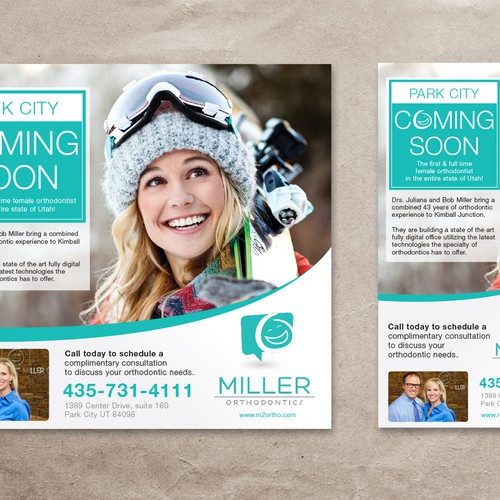 Create a unique print ad anouncing a new orthodontic practice to Park