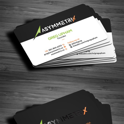Design a cool, edgey but sophisticated business card for an alternative investment firm. Design von (VEER)