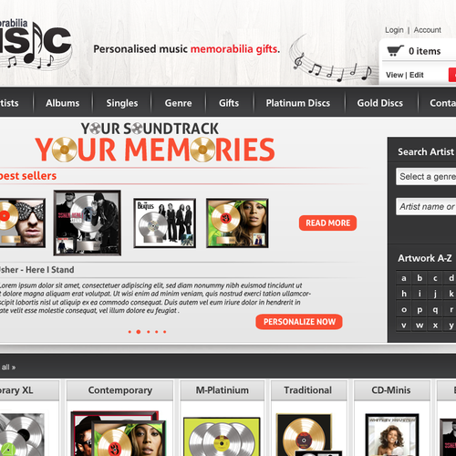 New banner ad wanted for Memorabilia 4 Music Ontwerp door ionutrobert