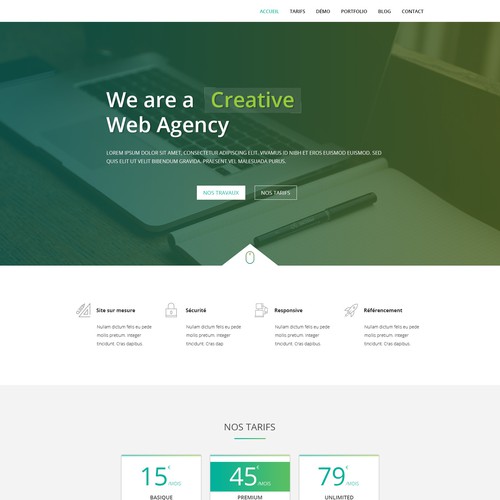 Diseño de Wordpress propuesta en el concurso por yopixels