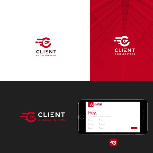 App & Website Logo Client Accelerators Diseño de Saurio Design