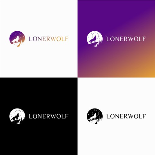 Wolf Sun/Moon Logo For Spiritual Website Design by ZHF